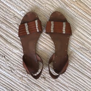 Madewell | Brown Leather Slingback Sandals
